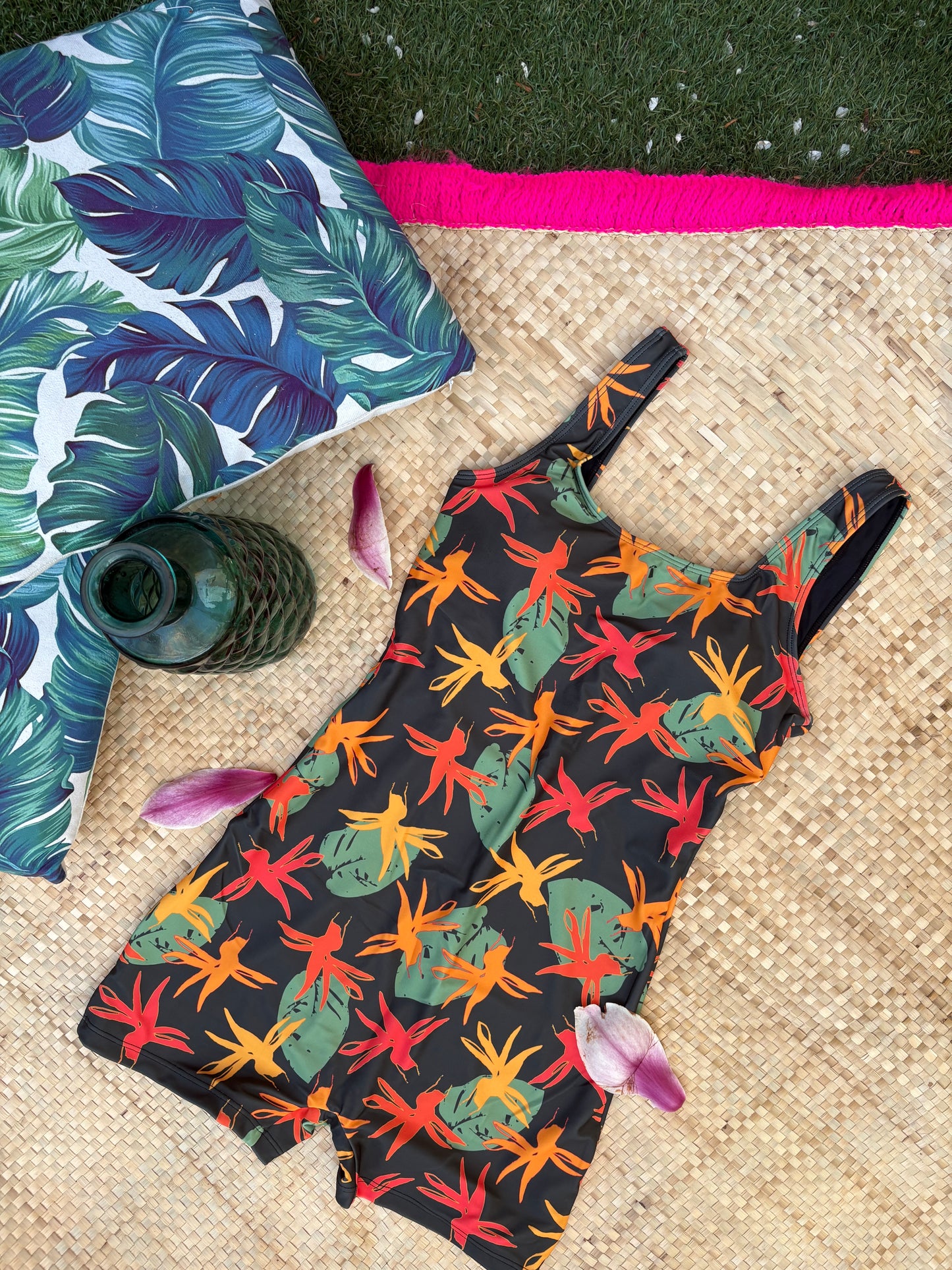 Tekela one-piece in Charcoal