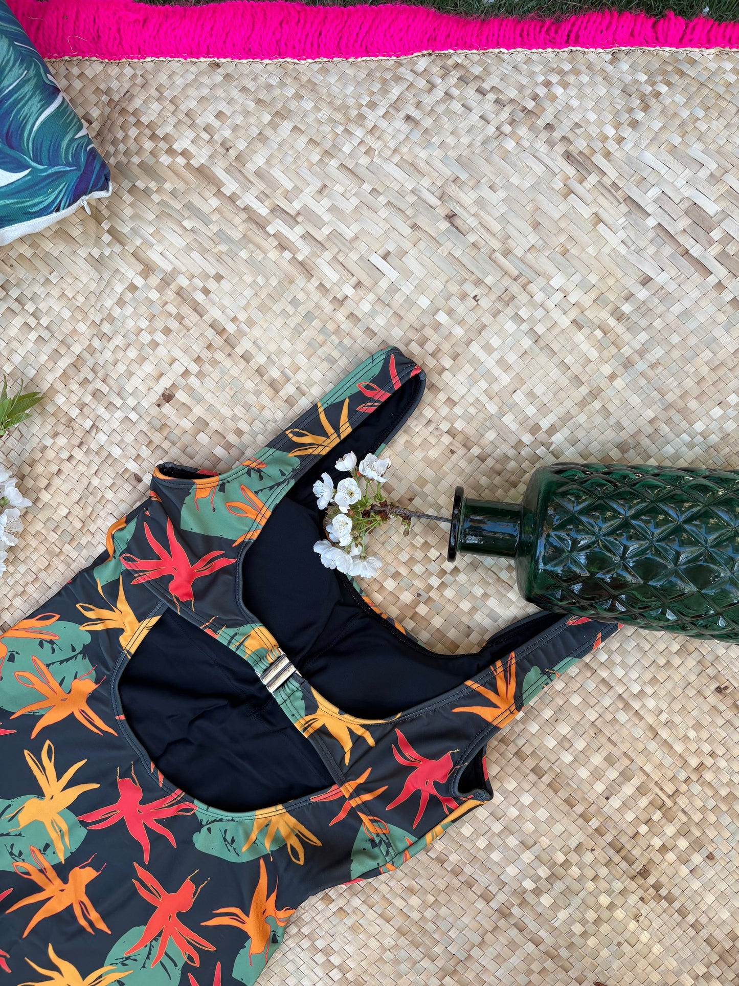 Tekela one-piece in Charcoal