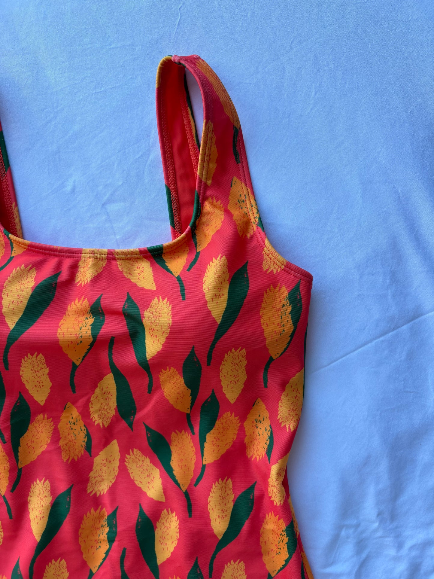 Tekela one piece in Neon Coral