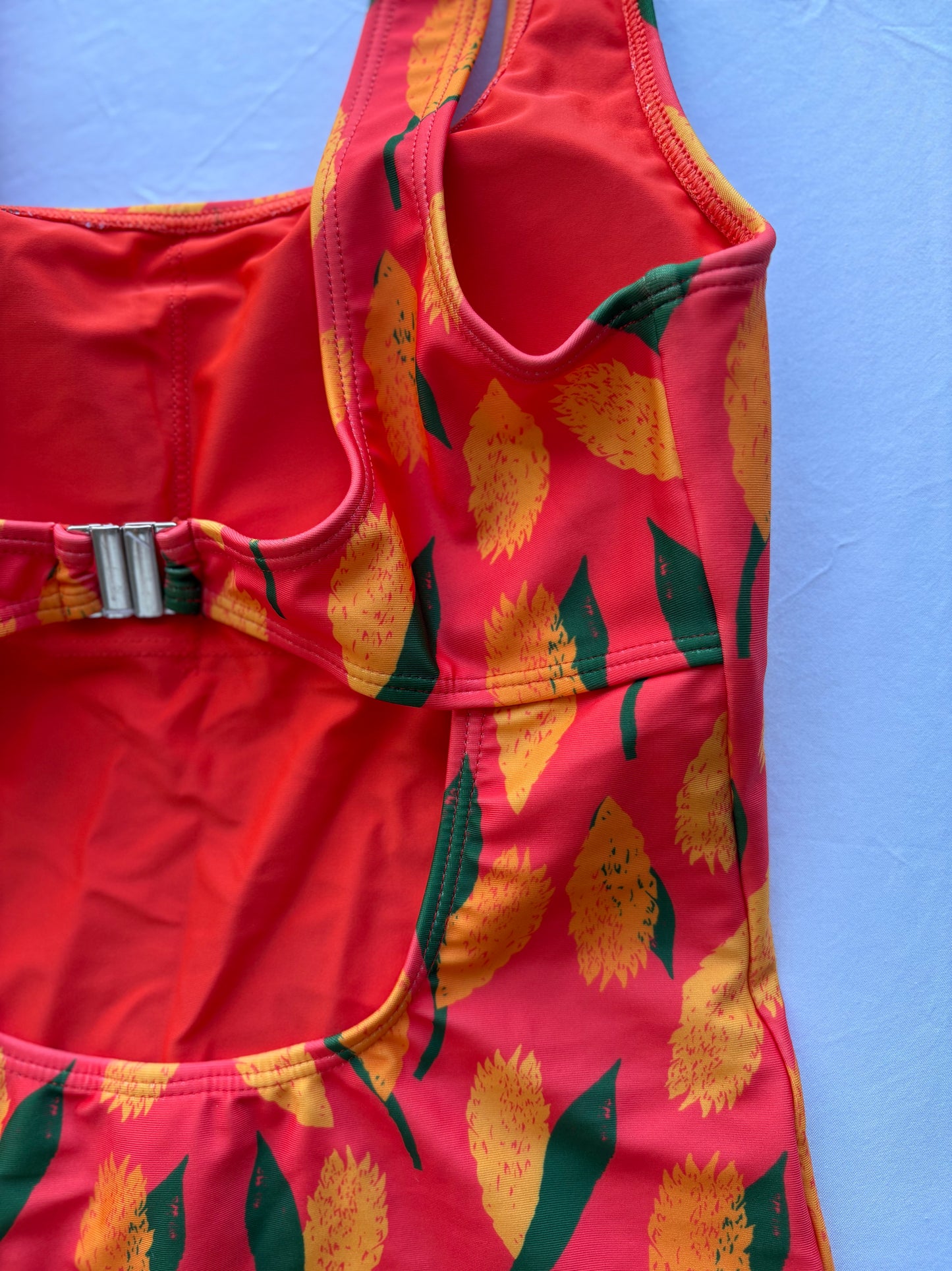 Tekela one piece in Neon Coral